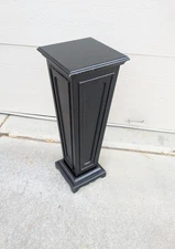 Black Plant Stand Pedestal Pillar/Column Umbrella Stand Box w Lid Neoclassical