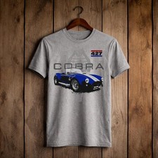 AC Cobra 427 Shelby T-Shirt, Vintage Blue Roadster Apparel