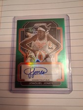 Jonquel Jones 2022 Panini Prizm WNBA Signatures Green  Ice #SG-JQJ Auto