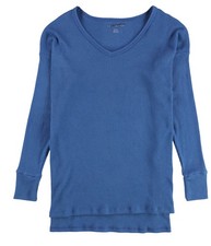 American Eagle Womens Ribbed V-Neck Pullover Sweater