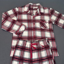 Pajamagram Fireside Fleece 2 Piece Top  Bottom Pajama Set Unisex Adult Size Med