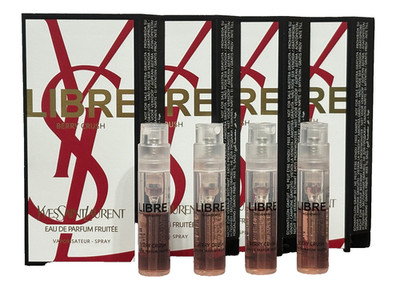 4x LIBRE BERRY CRUSH YVES SAINT LAURENT 0.04oz  1.2ml ea EDP FRUITEE SAMPLES NEW