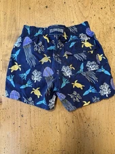 Vilebrequin Boys Sz 6 Blue Jelly Starfish Swim Trunks Shorts Bathing Suit