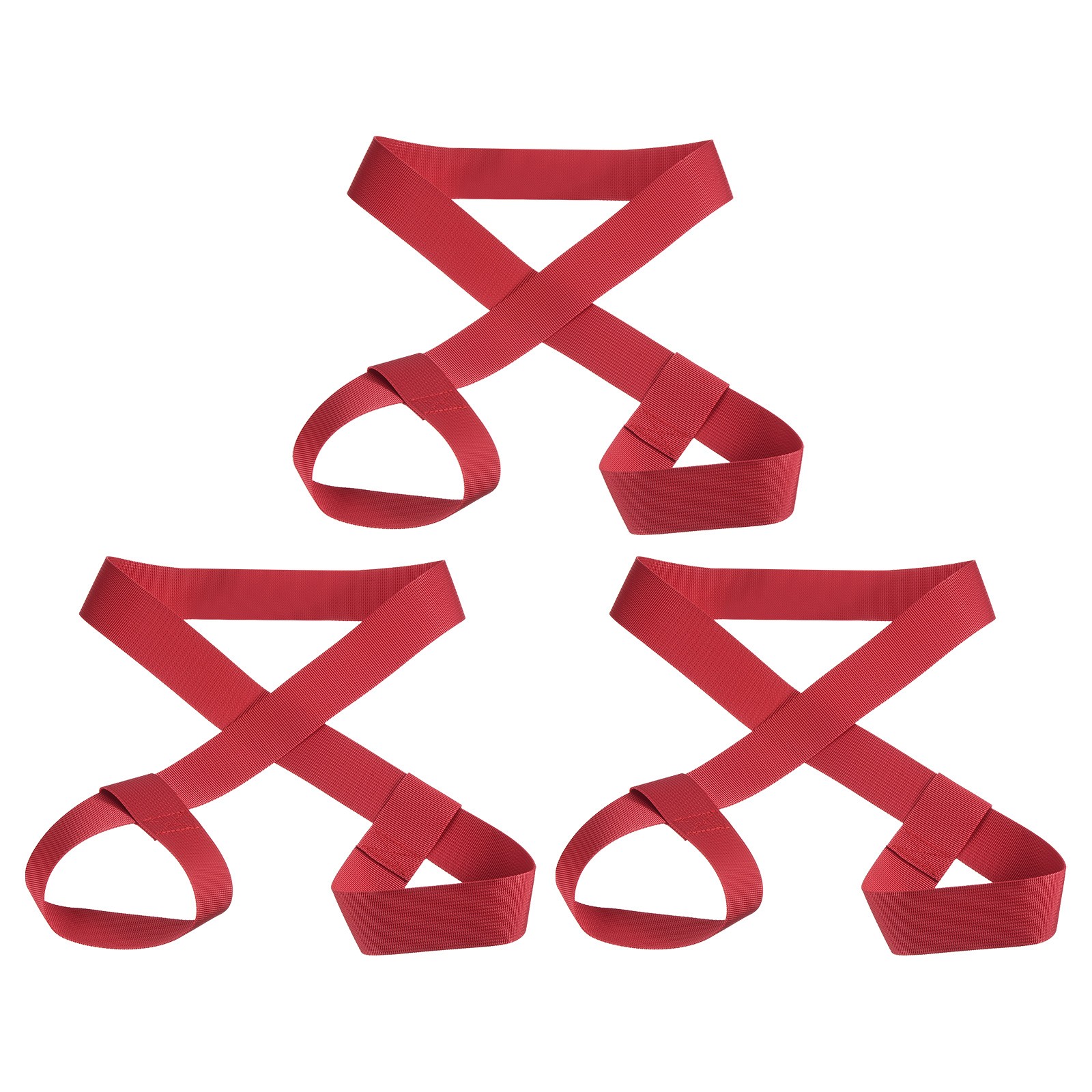 SALOMON Cinghia Porta Sci 126cmx3 8cm Confezione da 3 Cinghia Porta Scarponi Snowboard Rosso