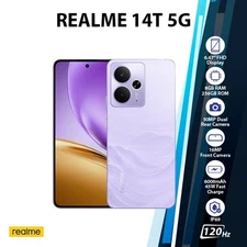 Realme 14T 5G Android Cell Phone(PURPLE/8GB+256GB/Dual SIM/Unlocked/Global Ver)