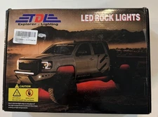 LED Rock Lights Blue Underglow for Cars Trucks ATVs 10 Piece Set