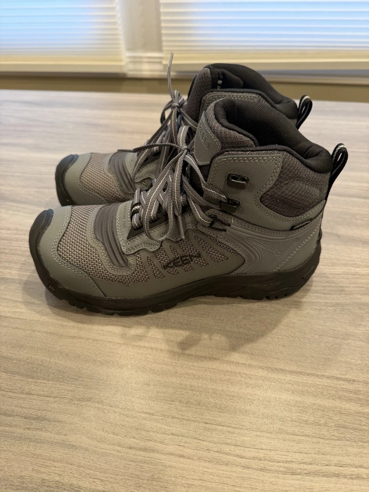 KEEN Utility Reno Mid Height Composite Toe Athletic Work Boot, 7.5 D, Magnet/Blk - Image 3 of 4