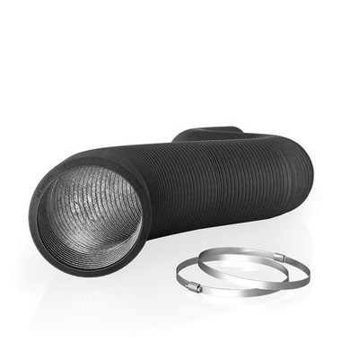 AC Infinity Flexible 12-Inch Aluminum Ducting, Heavy-Duty 12 Inch, Black 