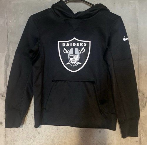 Nike Oakland Raiders NFL Dri-FIT Black Hoodie Sweatshirt, Kids Size S