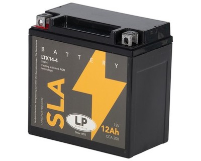 Motorrad Batterie YTX14-BS AGM geschlossen 12V 12A 200A 150x87x145mm LANDPORT