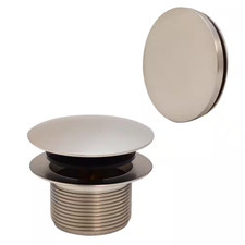 1-1/2 In. NPSM Coarse Thread Mushroom Tip-Toe Bathtub Drain with Illusionary Ove