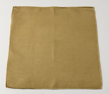 Brioni Hand Made In Italy 100 Silk Camel Tan Square Pocket