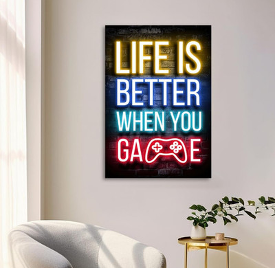 Poster Wandbild ''Life is Better When You Game'' Gaming Deko für Wohnzimmer 