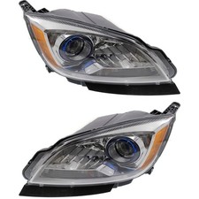 Driver And Passenger Side Headlight For Buick Verano 2012-2017 Halogen W Bulbs