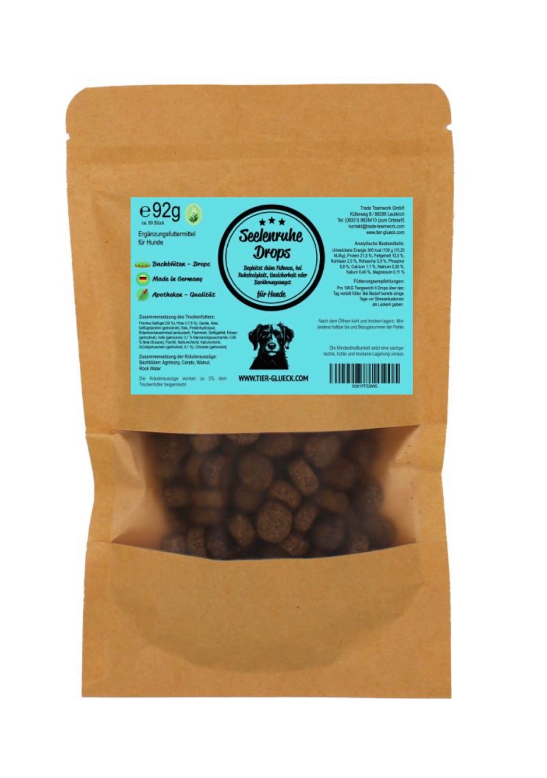 Seelenruhe Drops Hund – Natürliche Bachblüten Snacks 92g, Für Entspannte Momente