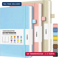 A5 Bullet Dotted Journal Notebooks: 3 Pack 120gsm Paper, 156 Numbered Pages