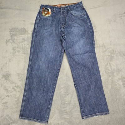 Vintage FUBU Platinum Jeans Mens 38x31 Blue Fat Albert Hip Hop