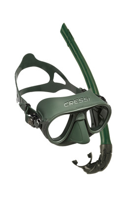CRESSI Kit GAFAS und Schnorchel Scuba Diving Calibro + Korsika von Cressi