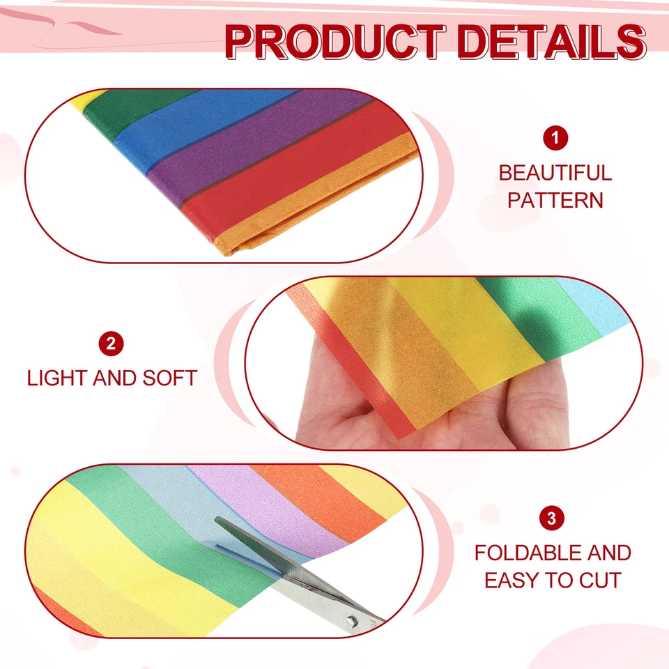 50Pcs Tissue Paper Large Bulk Wrap Paper 20x26 Inch for DIY Crafts Multicolor - Image 3 of 4