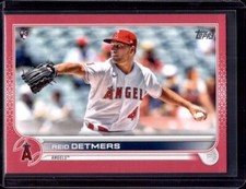 REID DETMERS 2022 Topps Series 1 #201 Mother's Day Pink Rookie RC #32/50