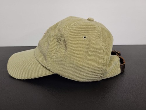Polo Ralph Lauren Hat Cap Mens Brown Corduroy Leather Strap Back Eagle Flags - Picture 2 of 10