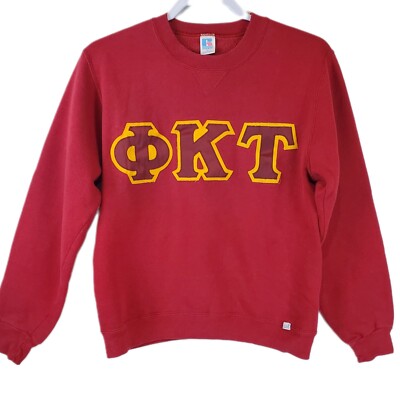 Vintage 80s Russell Phi Kappa Tau Greek Fraternity Crewneck Sweatshirt S College