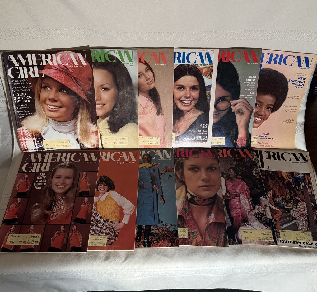 Vintage 1970 American Girl Magazine Full Year! Jan-Dec