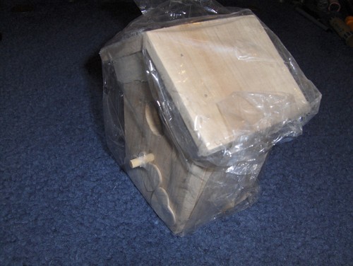 HOME MASTER 5 1/2" WOODEN BIRD HOUSE **FREE SHIPPING** - Picture 4 of 6