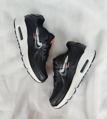 5Y WOMEN'S NIKE AIR MAX 90 BLACK WHITE CRIMSON