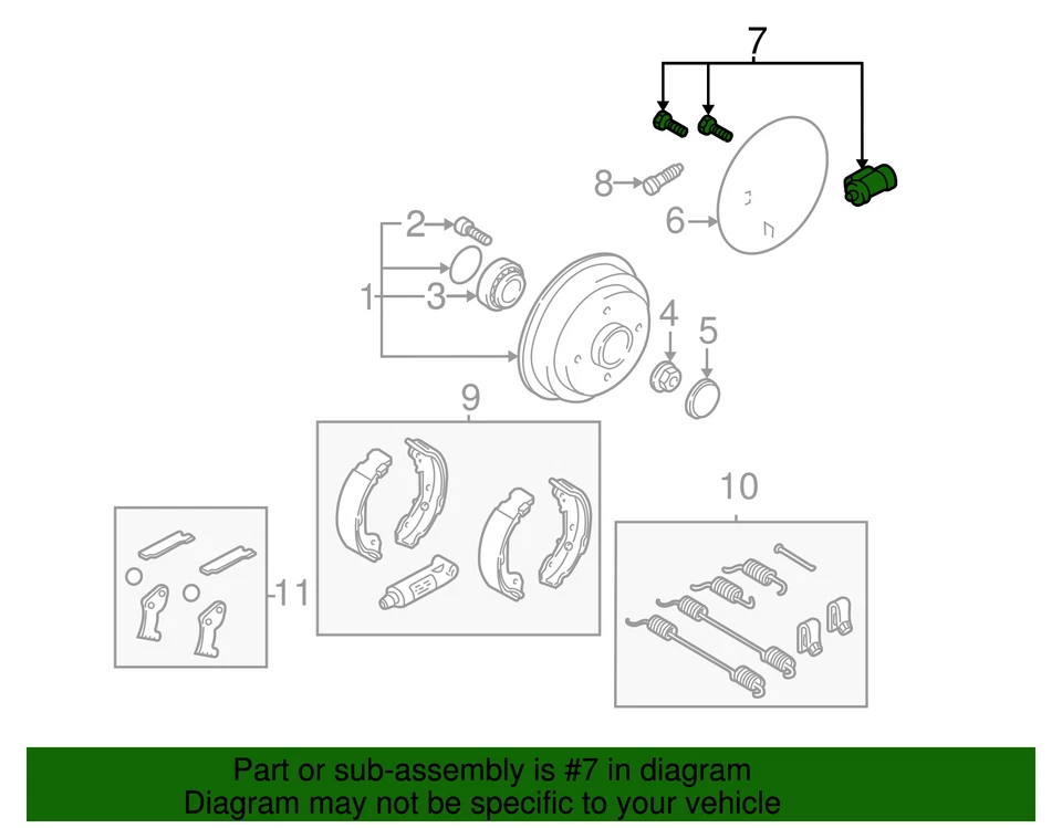 Cilindro de rueda original Ford YS4Z-2261-AC Foto 2 de 2