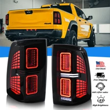 Pair Smoked LED Tail Lights For Dodge Ram 1500 2500 2009-2018 Brake Rear Lamps