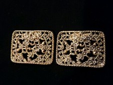 Art Nouveau Shoe Clips Openwork Detailed