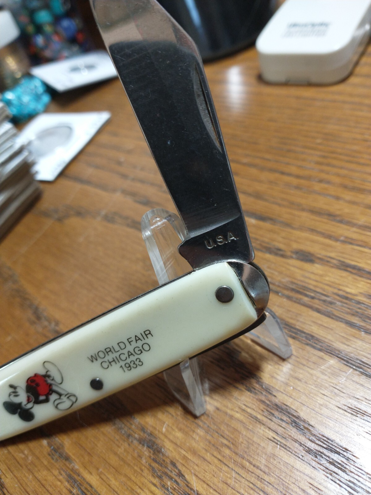 Vintage 1933 Mickey Mouse Worlds Fair Chicago Pocket Knife " USA " eBay