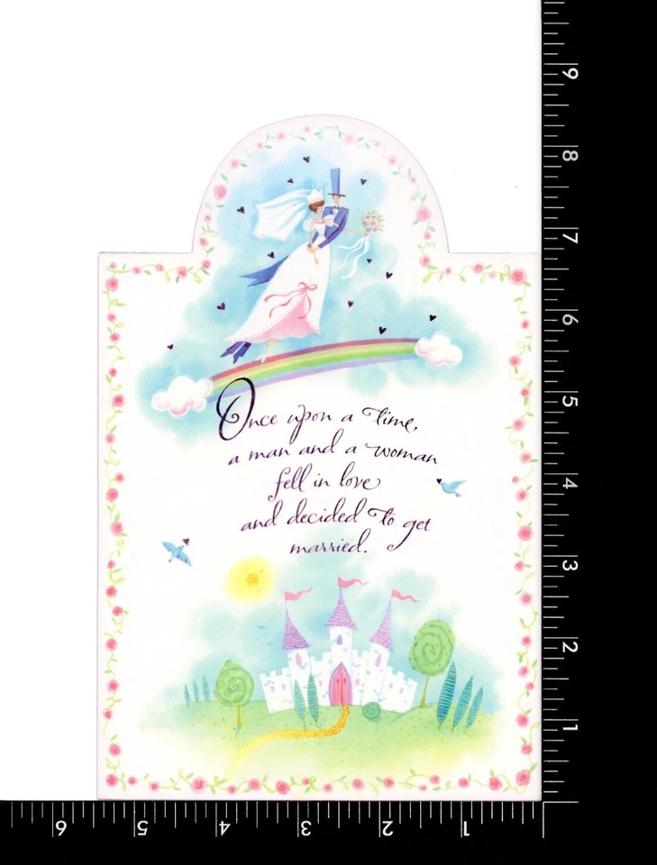 Tarjeta de BODA de cuento de hadas, Érase una vez hombre mujer de American Greetings +✉ Foto 3 de 4