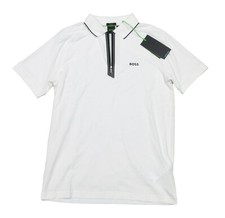 Hugo Boss Black Label Men's White Philix Solid Slim Fit Stretch Polo Shirt