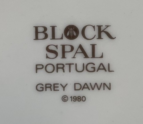 FOUR Cup and Saucer Sets Block Spal Grey Dawn Portugal - Picture 5 of 6