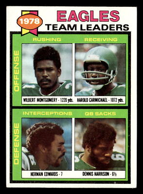 1979 Topps Eagles Leaders Montgomery/Carmichael/Edwards/Harrison #151 VG-EX