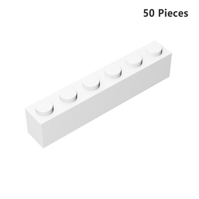 ZITIANYOUBUILD 3009 Brick 1X6 White Bricks 50 Pieces Bricks 100% Compatible
