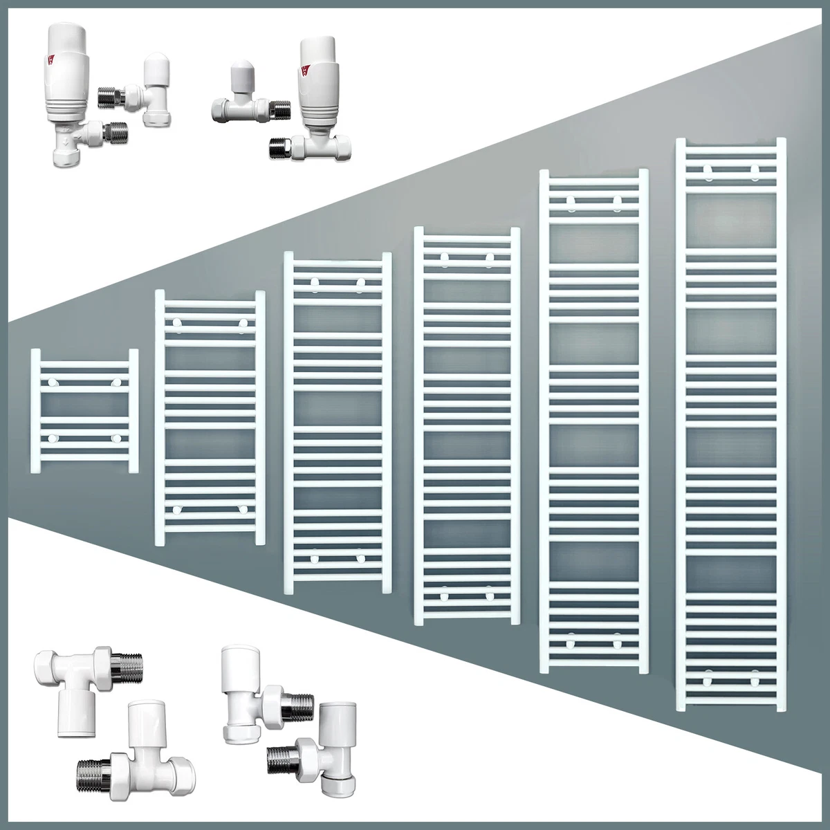 550mm wide white towel radiator hot sale