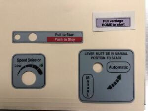 NEW Hobart Slicer Sticker Label Decal Set Models 2712 2912 #9521 Manual