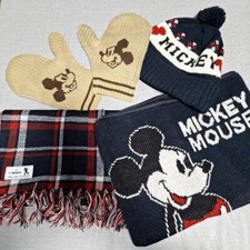 Lotto 4 guanti cappelli sciarpe sacchetti Disney Topolino 22-180 cm