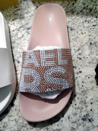 Michael Kors MK Slides Gilmore & Eva Pink Blue Gold Black White MK Pink - 第 15/48 張圖片