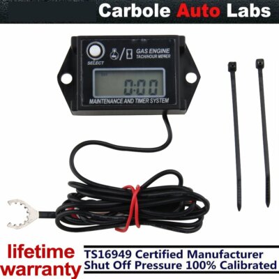Waterproof Tiny Tach Digital Hour Meter Tachometer Resettable Job Timer Kohler