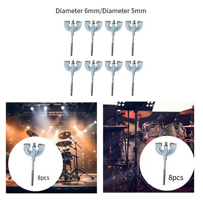 8 Stück Bassdrum Krallen passend für die meisten Floor Tom Lugs Metall Percussion Krallenhaken