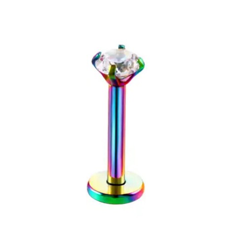 Titanium Ear Helix Tragus Cartilage Earring Lip Crystal Bar Stud Body Piercing ↕ - Picture 17 of 26