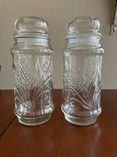  2 Vintage Planters Mr. Peanut Glass Jar with Lid 1982 8-3/4 in tall with lid 