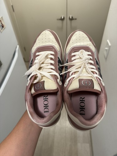 Größe 44 (11US) - DIOR B27 niedrig rosa creme super gepflegt authentisch 1150 $ Einzelhandel - Bild 7 von 9