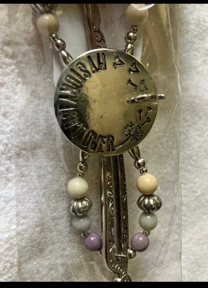 Clip flexible para cabello grande Lilla Rose My Story púrpura en tono plateado ¡Nuevo! Gancho #4119 Foto 2 de 3