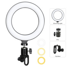 16CM Ring Light LED Lamp Lighting with Clip on Laptop Computer for Video Confere