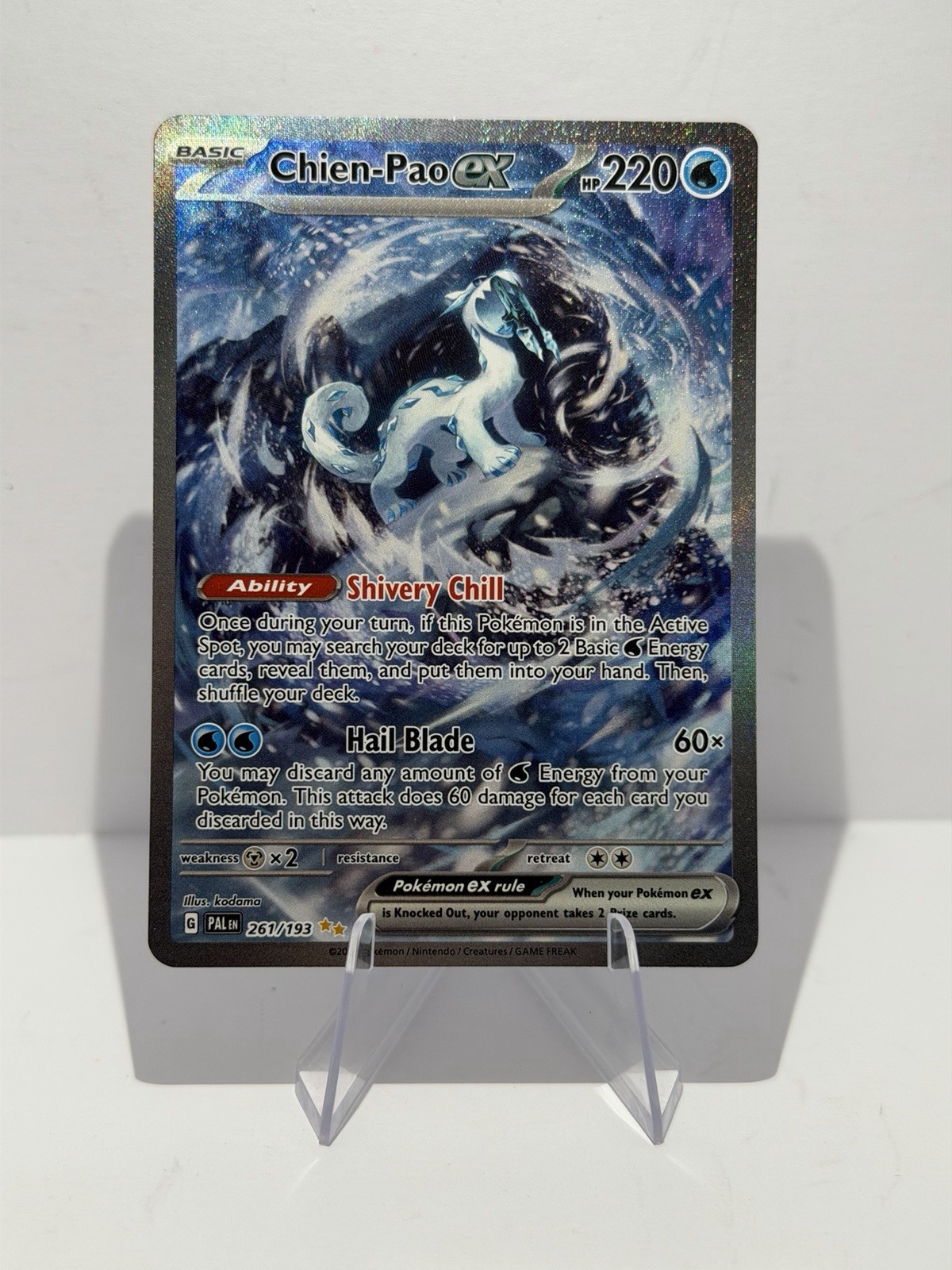 Chien-Pao ex 261/193 Paldea Evolved Full Art Holo Ultra Rare 220 HP ENG
